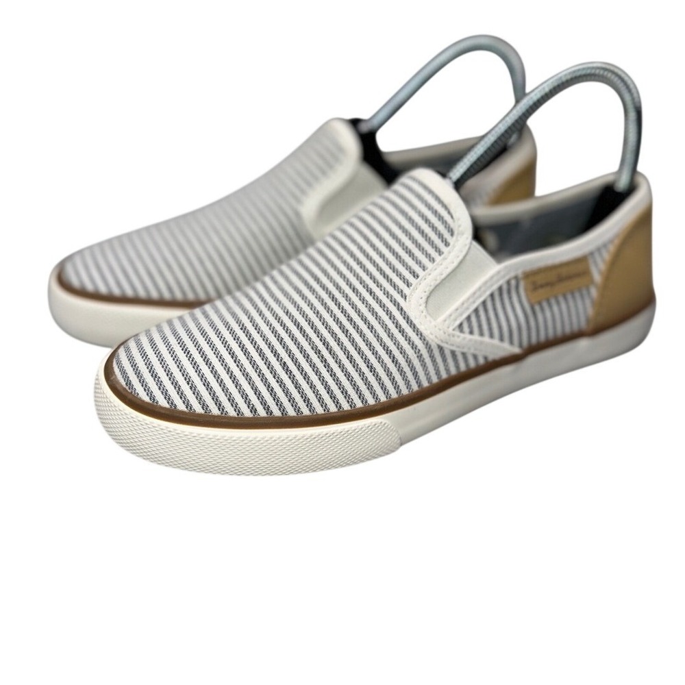 Tommy Bahama Womens Blue White Striped Slip On Sneakers TBF21WVL025A Size 7